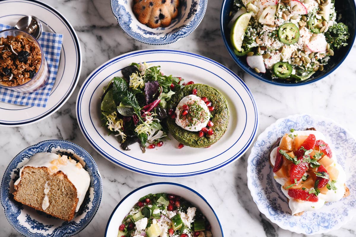 Delicious spread of breakfast items at Hemma Hemma.