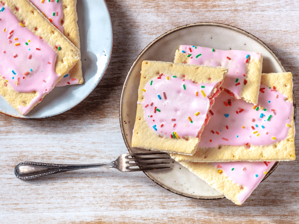 Popular homemade Pop-Tarts with pink icing and sprinkles at HomeGrown Kansas City.